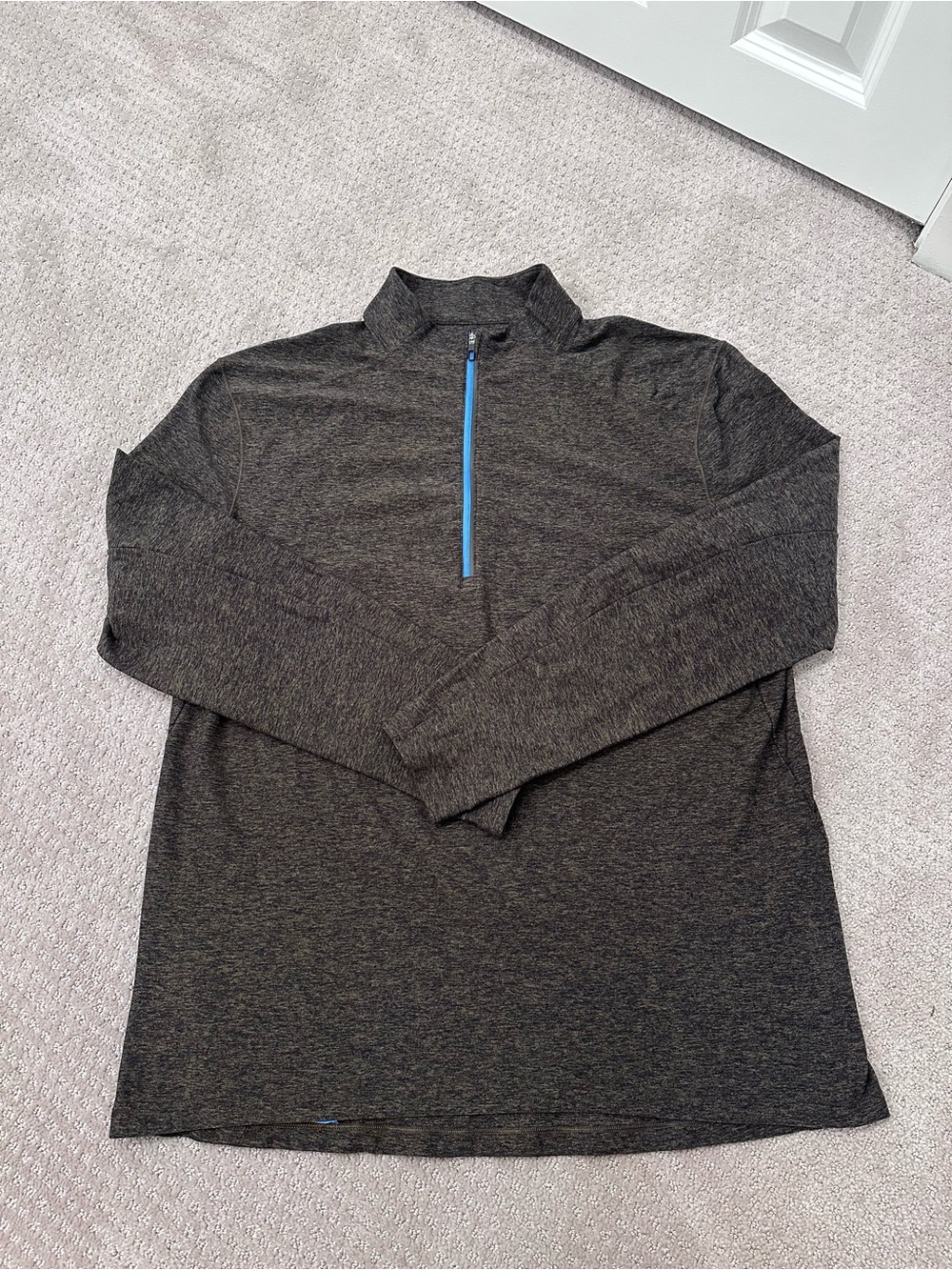 Lululemon Men’s Surge Warm 1/2 Zip Long Sleeve Gray Blue XL